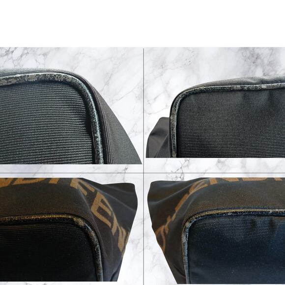 Authentic Fendi Mini Roma Black Canvas Tote Bag Vintage - Picture 14 of 16